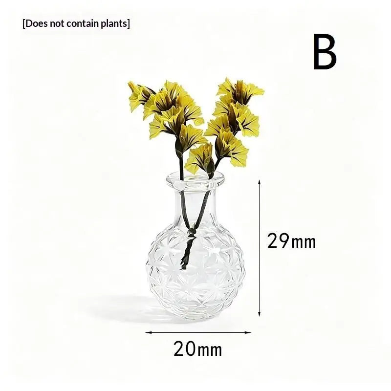Mini Glass Flower Vase Set – 1 or 5 Pack Clear Bud Vases