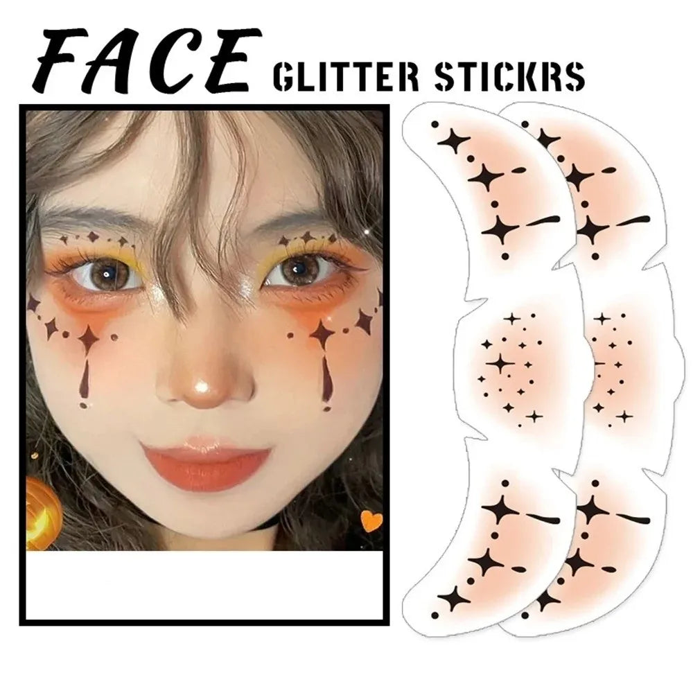 Halloween Temporary Face Tattoo Stickers – DIY Makeup Patch