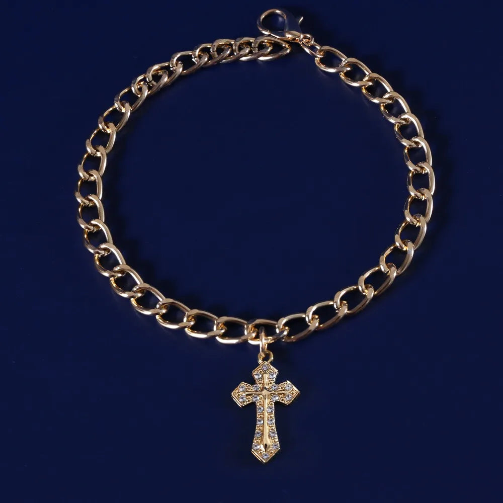 Zircon Cross Pendant Pet Necklace – Cat & Dog Accessory