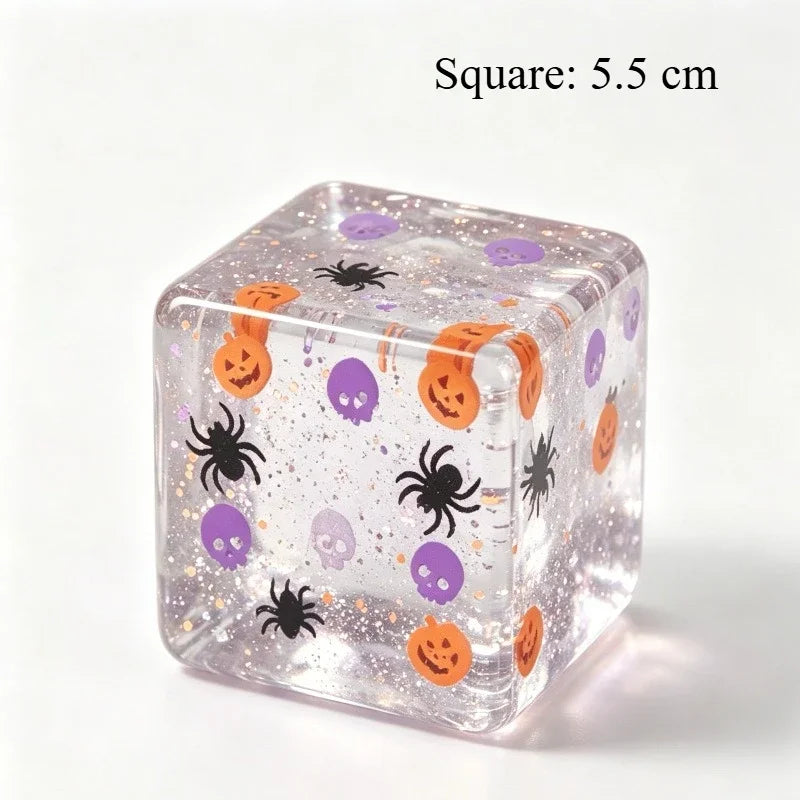 Halloween Ice Cube Squishy Toy – Pumpkin Spider Fidget