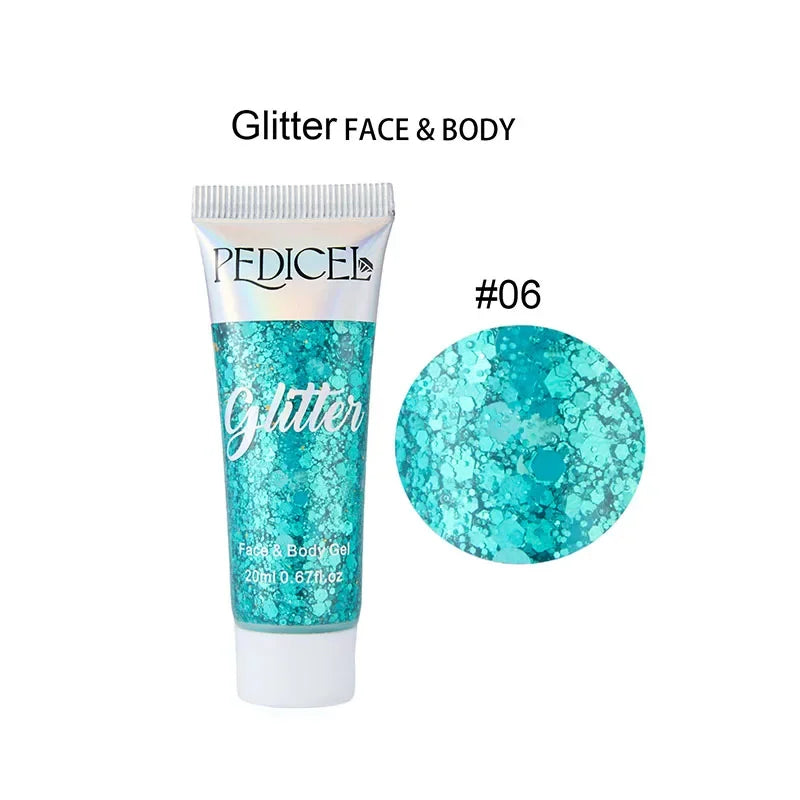 SAKSRAAR Mermaid Glitter Gel Cream – Face Body Hair Sequins
