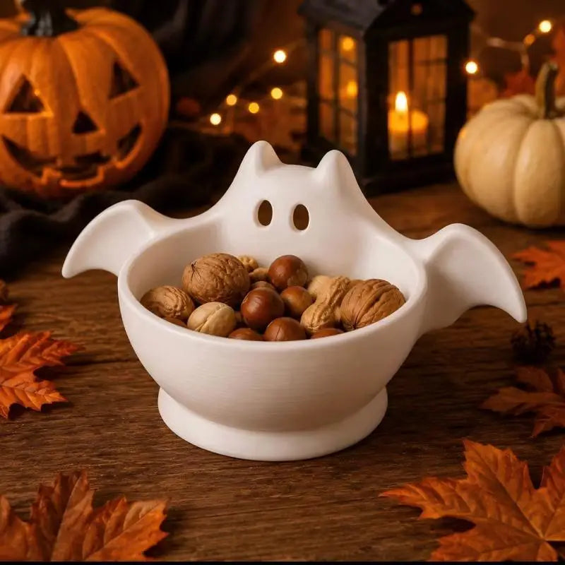 Halloween Bat Candy Bowl – Gothic Snack Serving Dish