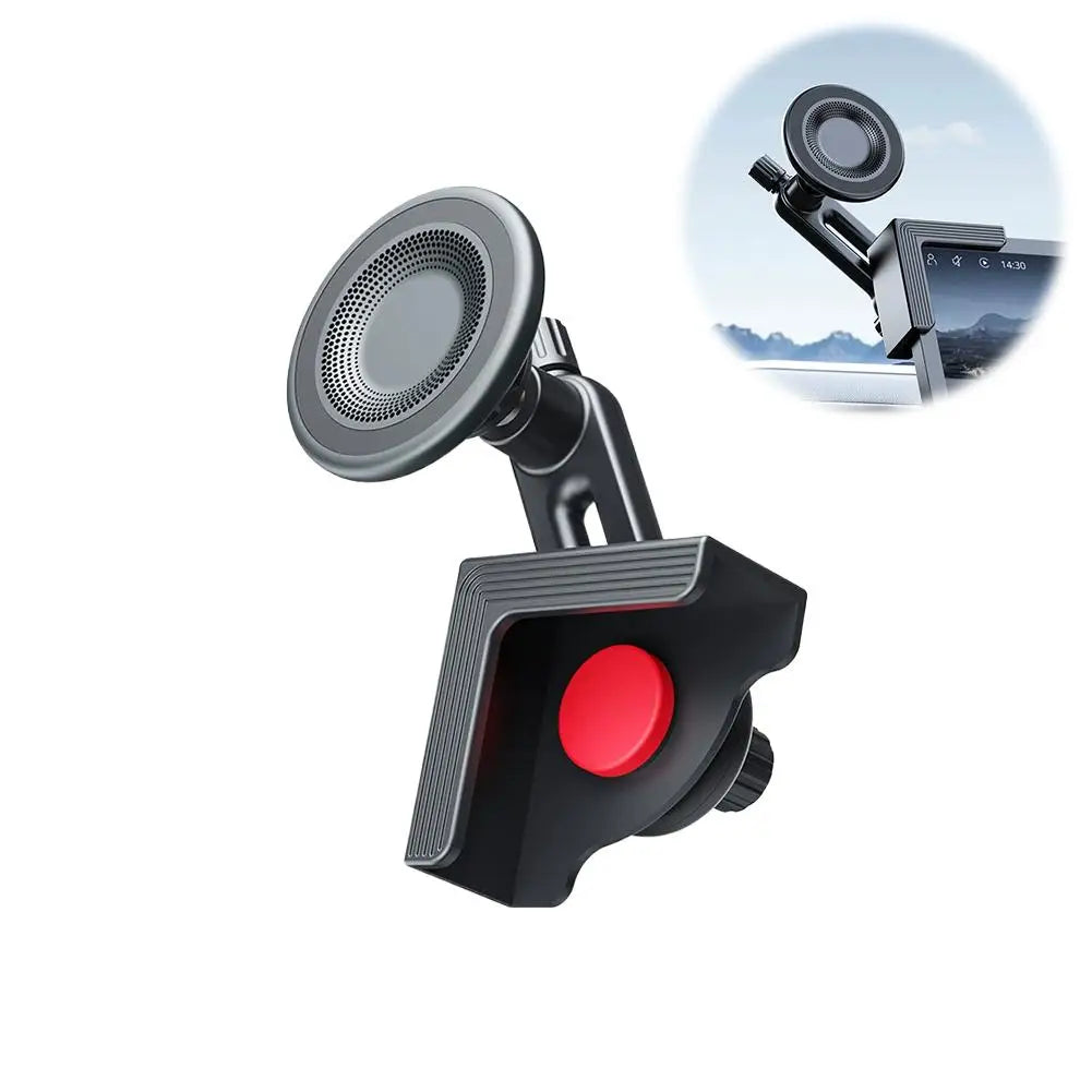 Magnetic Car Screen Phone Mount – 360° Rotation Clip-On Stand