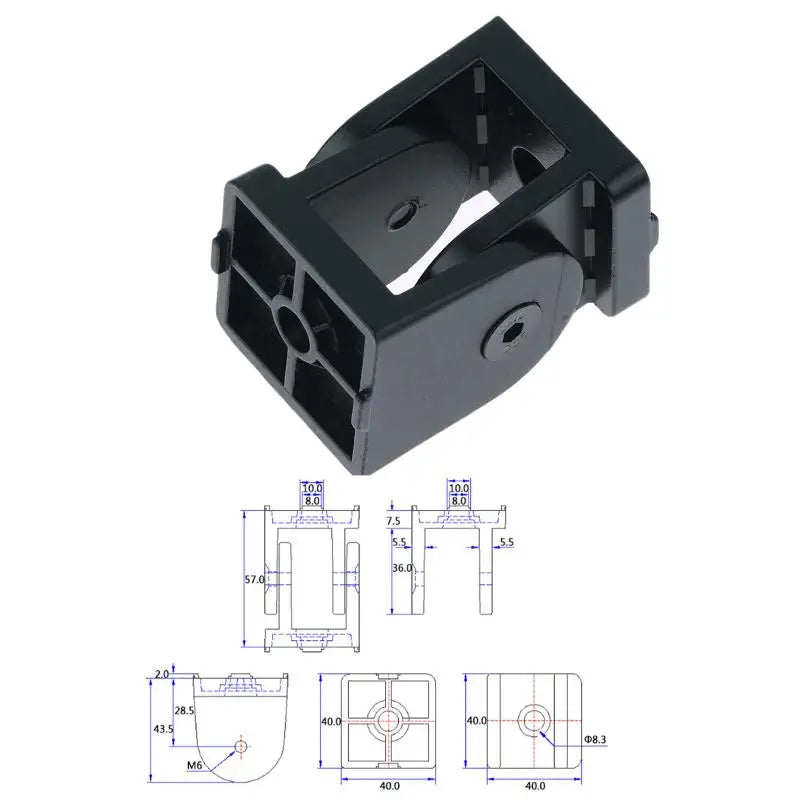 Zinc Alloy Hinge Angle Connector for 2020 3030 4040 Profiles