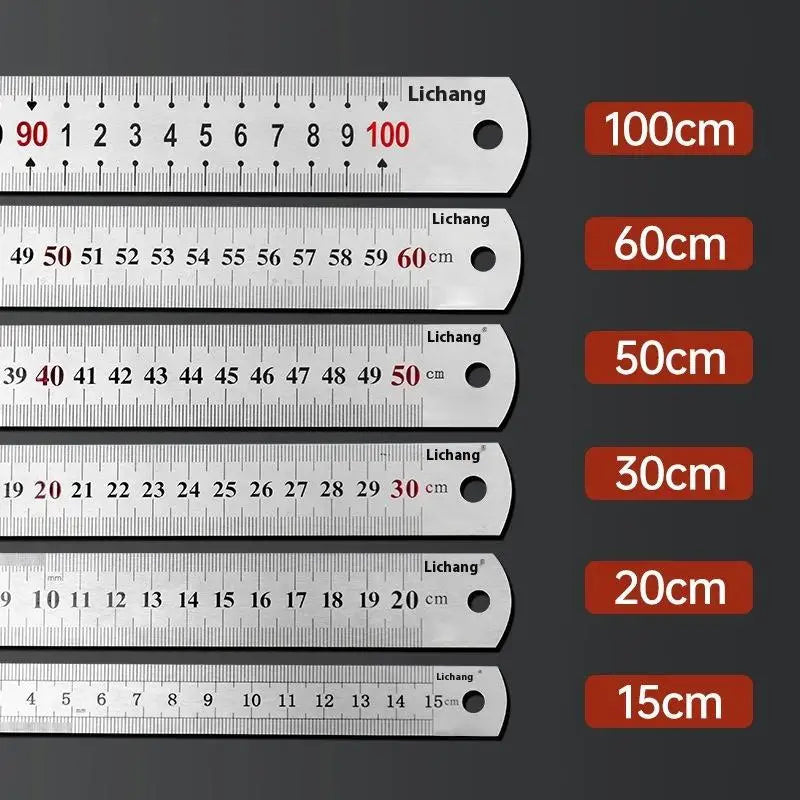 Satin Chrome Stainless Steel Machinist Ruler – MM Scale