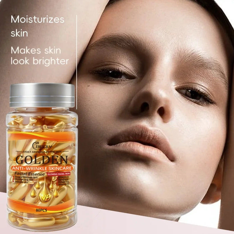 80-Capsule Facial Serum – Vitamins C, E & Squalane