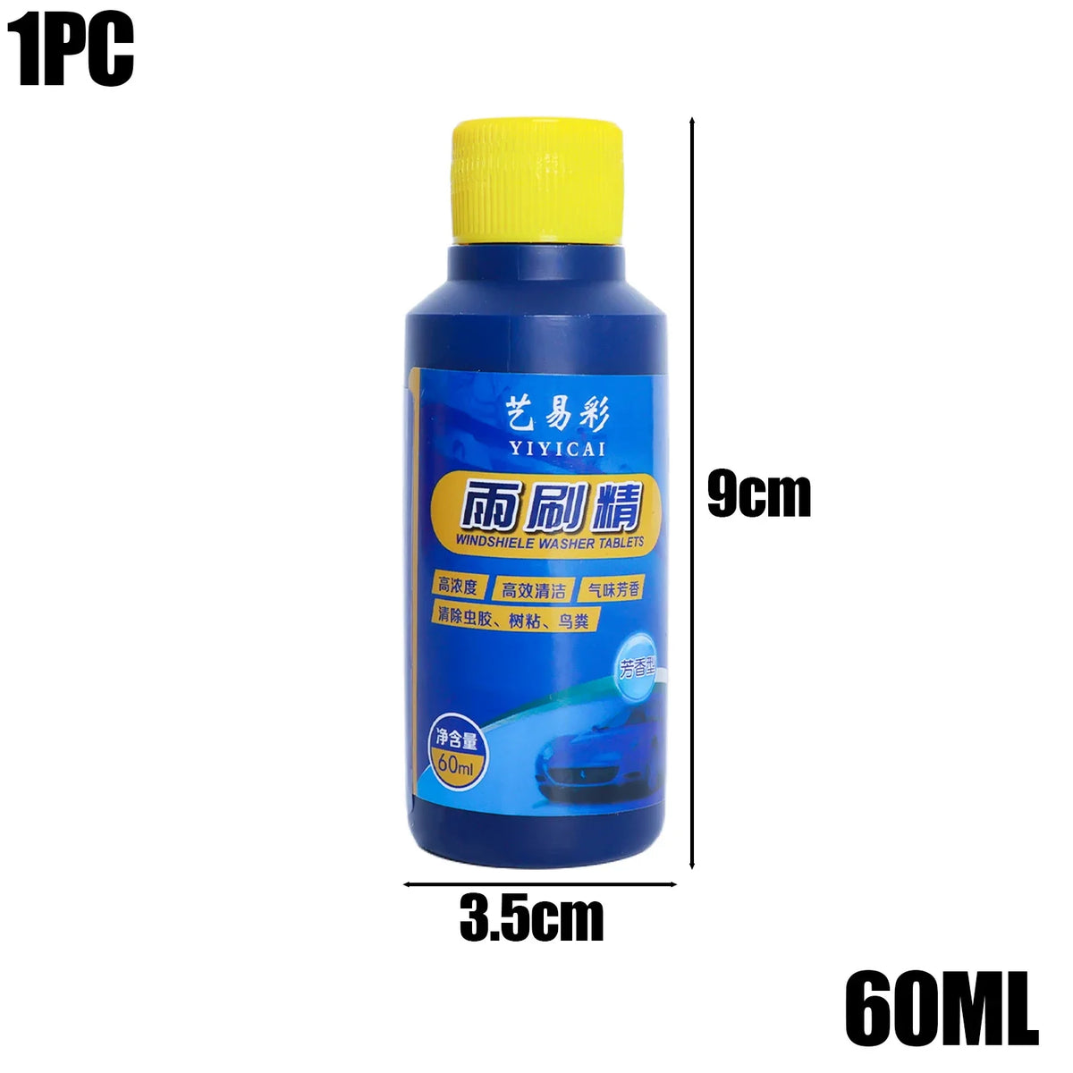 Ultra Concentrated Windshield Washer Fluid – 60ml Car Cleaner