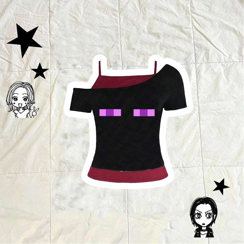 Women's Y2K Gothic Lace Camisole Slim Streetwear Tank Top