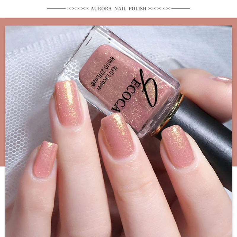Glitter Gel Nail Polish – Aurora UV LED Soak Off Semi Permanent