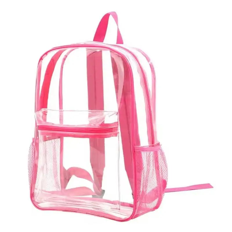 Transparent PVC Waterproof Backpack – Large Capacity Sports Bag