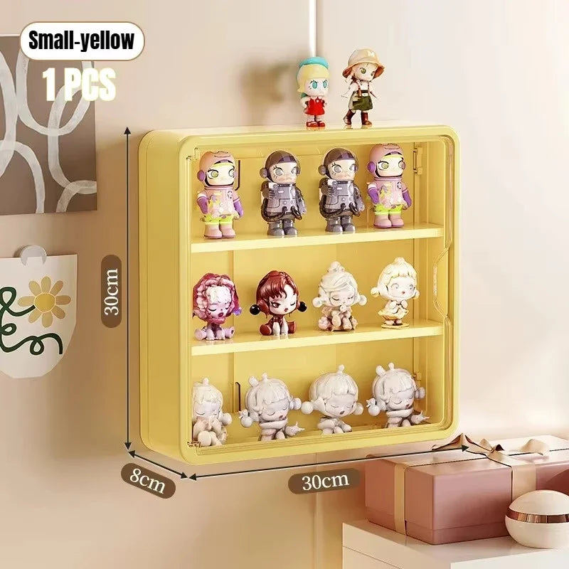 Wall-Mounted Action Figure Display Box – Magnetic Dustproof Rack