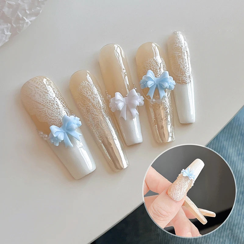 3D Ribbon Bow Silicone Nail Art Mold – DIY Carving Template