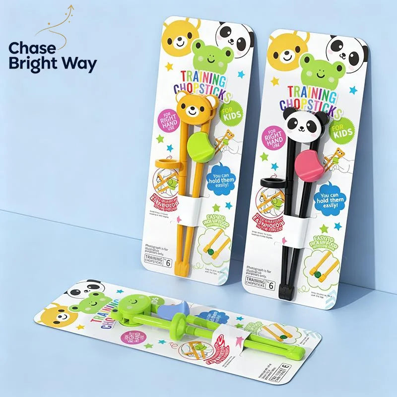 Kids Training Chopsticks – BPA-Free Cartoon Animal Non-Slip