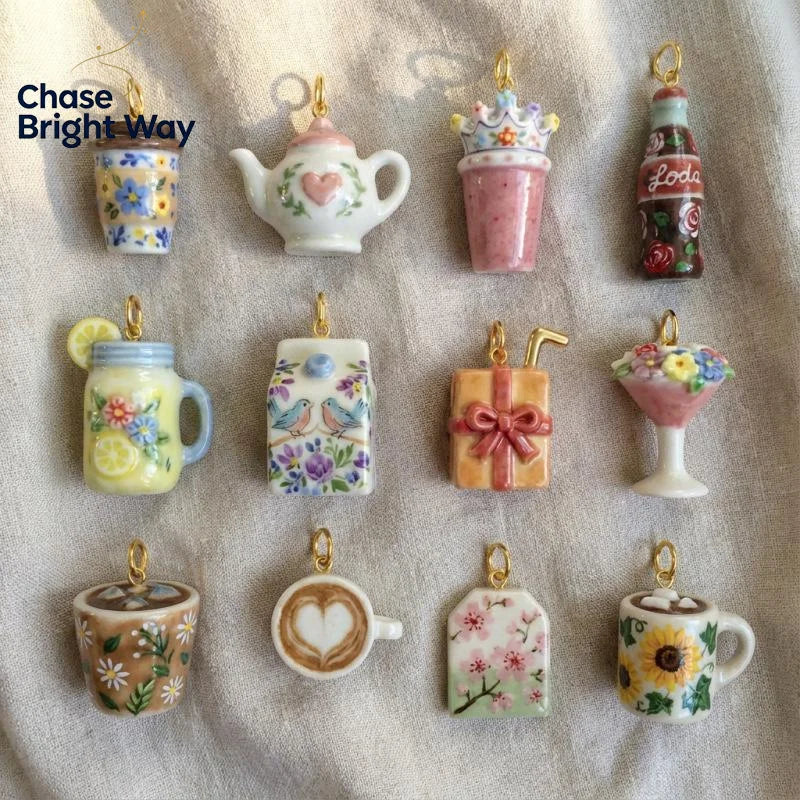 Mini Copper Food & Drink Charms for DIY Jewelry Making