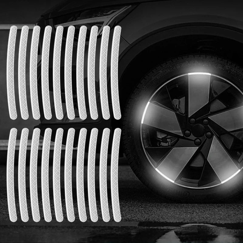Wheel Rim Reflective Stickers – Car Bike Motorcycle 20/40Pcs