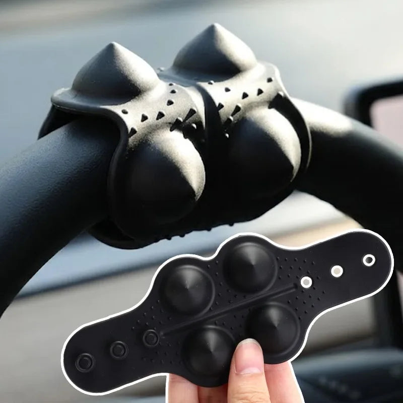 Steering Wheel Alignment Marker & Non-Slip Silicone Grip Wrap