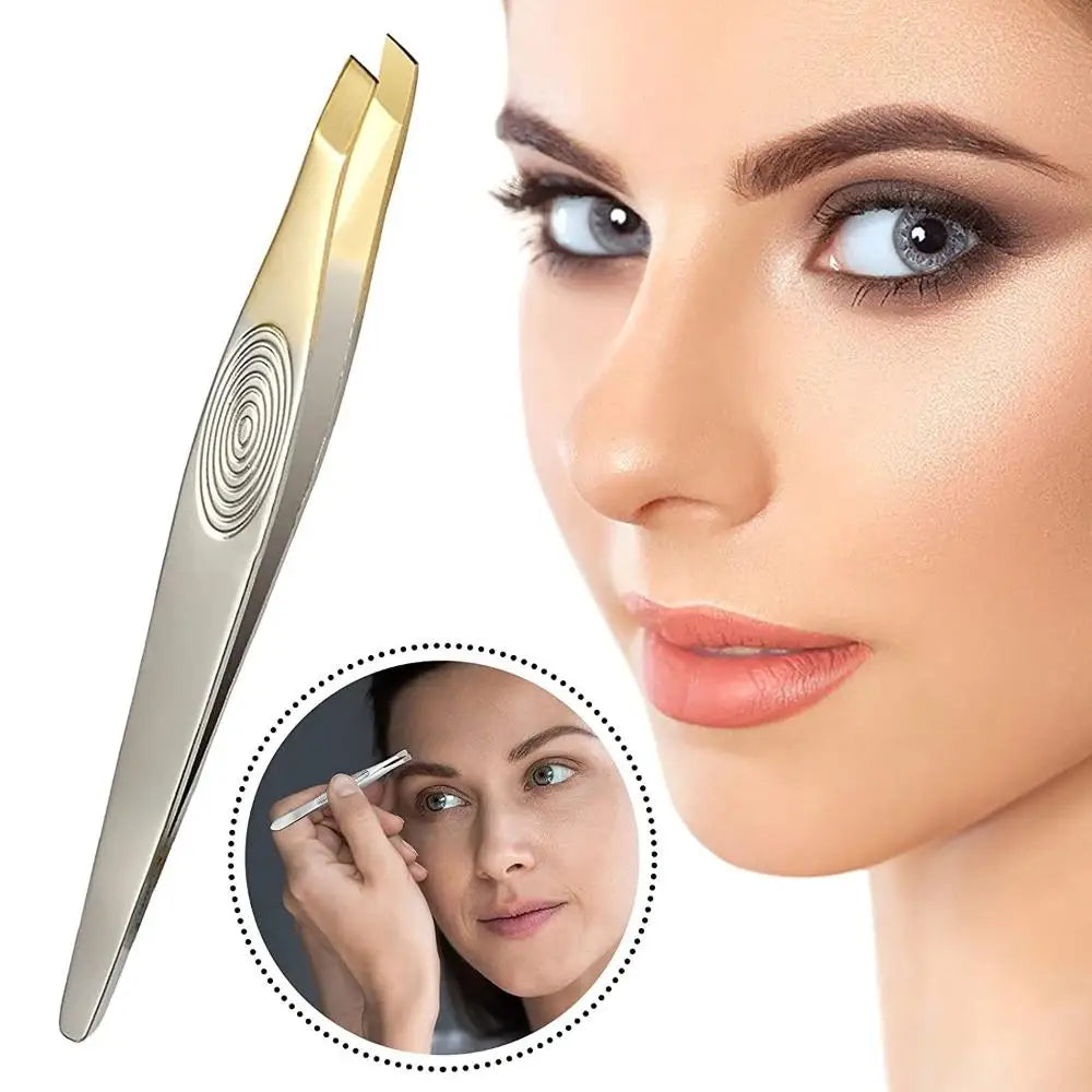 Stainless Steel Eyebrow Tweezers – Multipurpose Grooming Tool