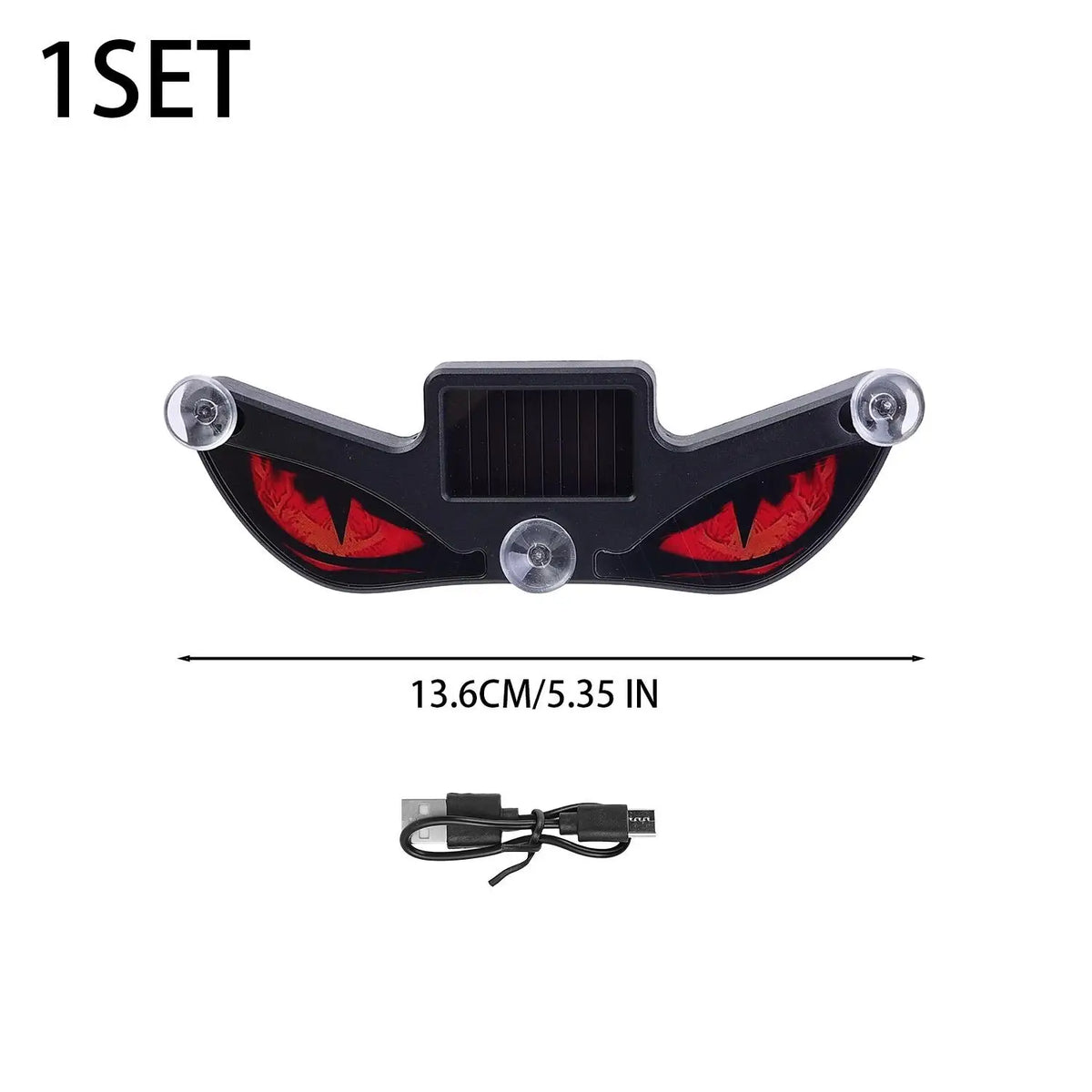 Solar Demon Eye Car Warning Light – Flashing LED Signal Lamp