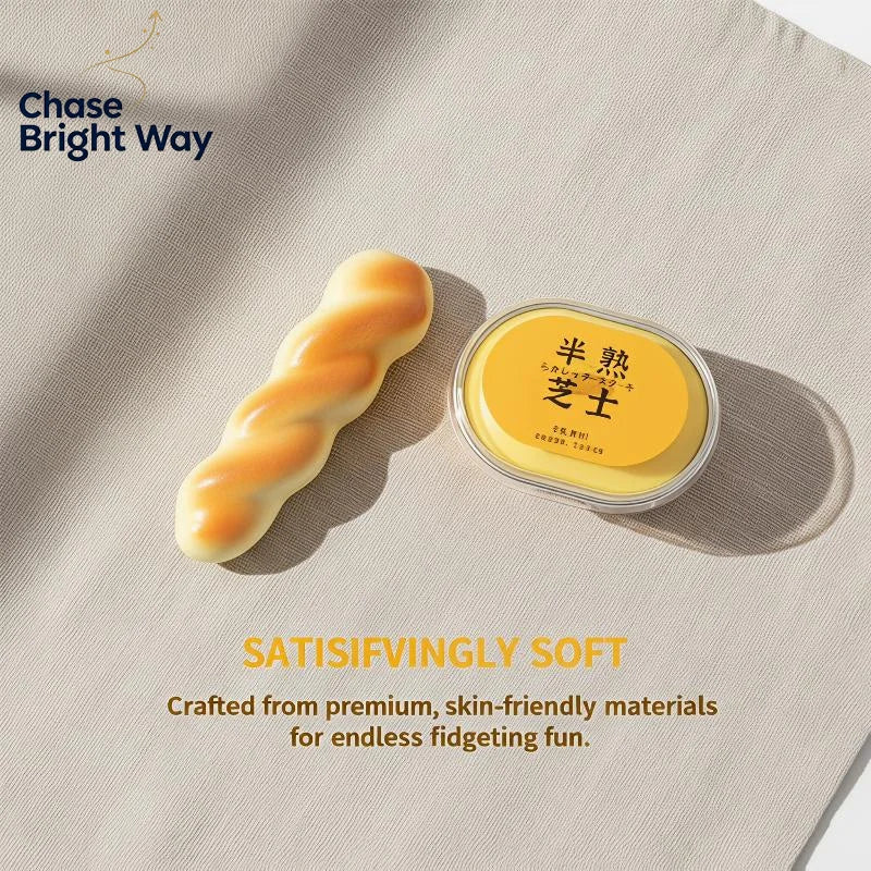 Squeeze Bread Fidget Toy – Soft PU Sensory Squish Toy