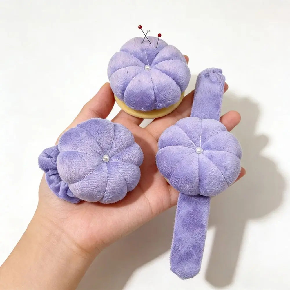 Pumpkin Wrist Pin Cushion – Violet Velvet Sewing Needle Holder