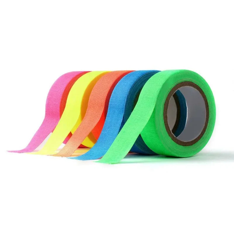 UV Glow Neon Fluorescent Tape 5-Pack – Floor & Stage Decor