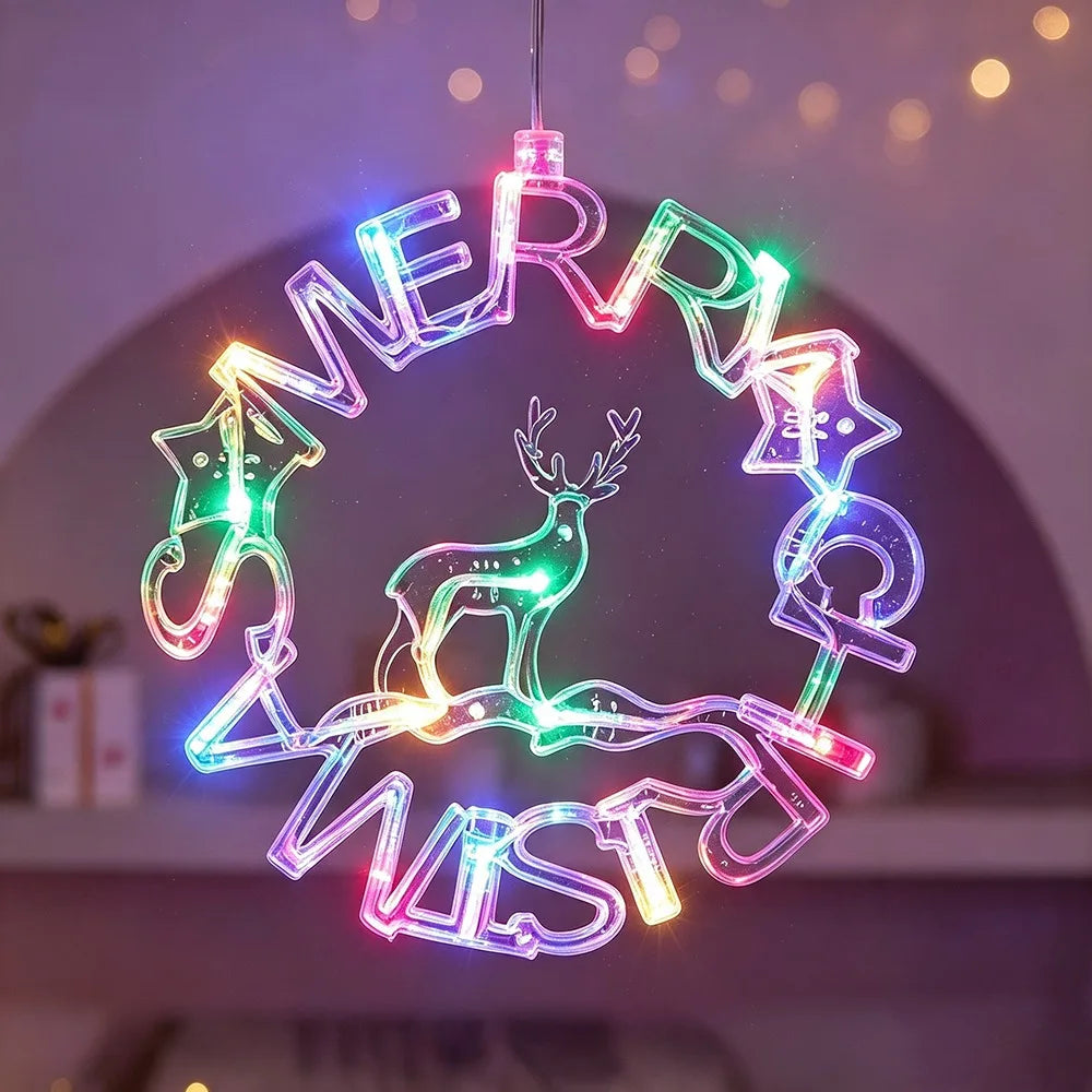 Christmas Santa LED Suction Cup Window Light – Battery Operated