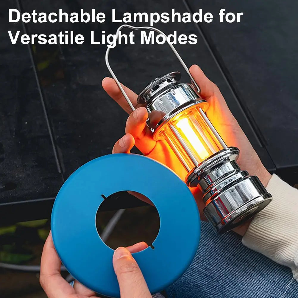 Vintage LED Camping Lantern | USB Rechargeable Retro Tent Light