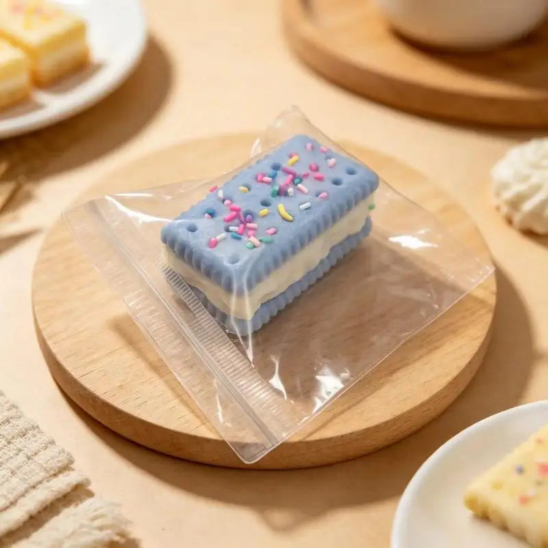 Ice Cream Sandwich Squishy Fidget Toy – Soft Squeeze Sensory