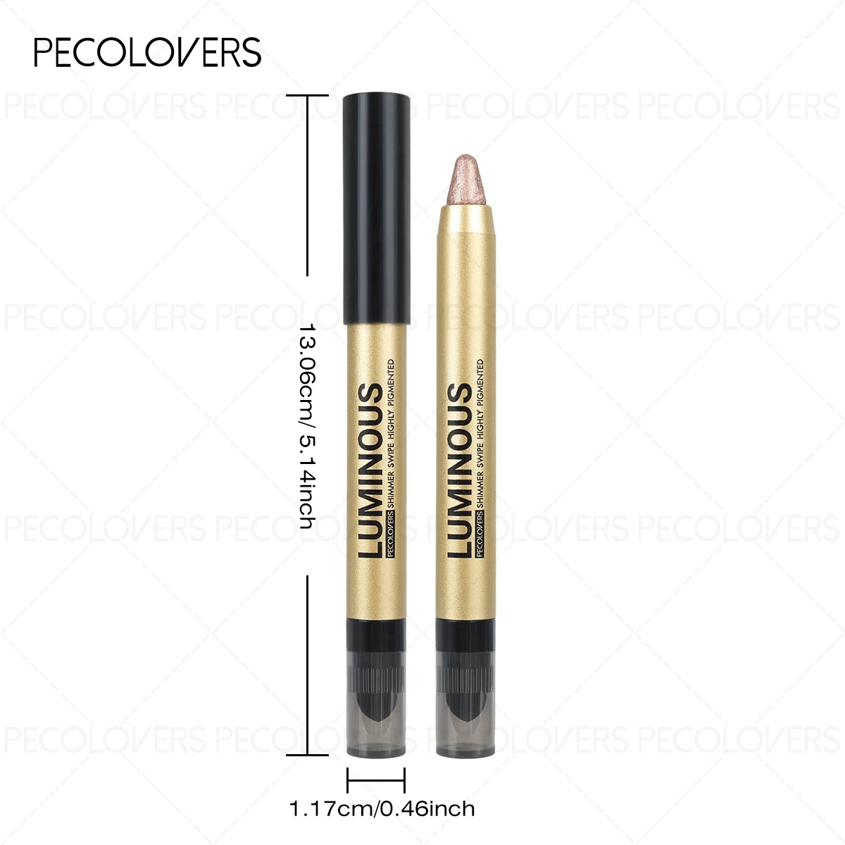 PECOLOVERS Waterproof Eyeshadow Stick – Glitter & Matte Dual-End
