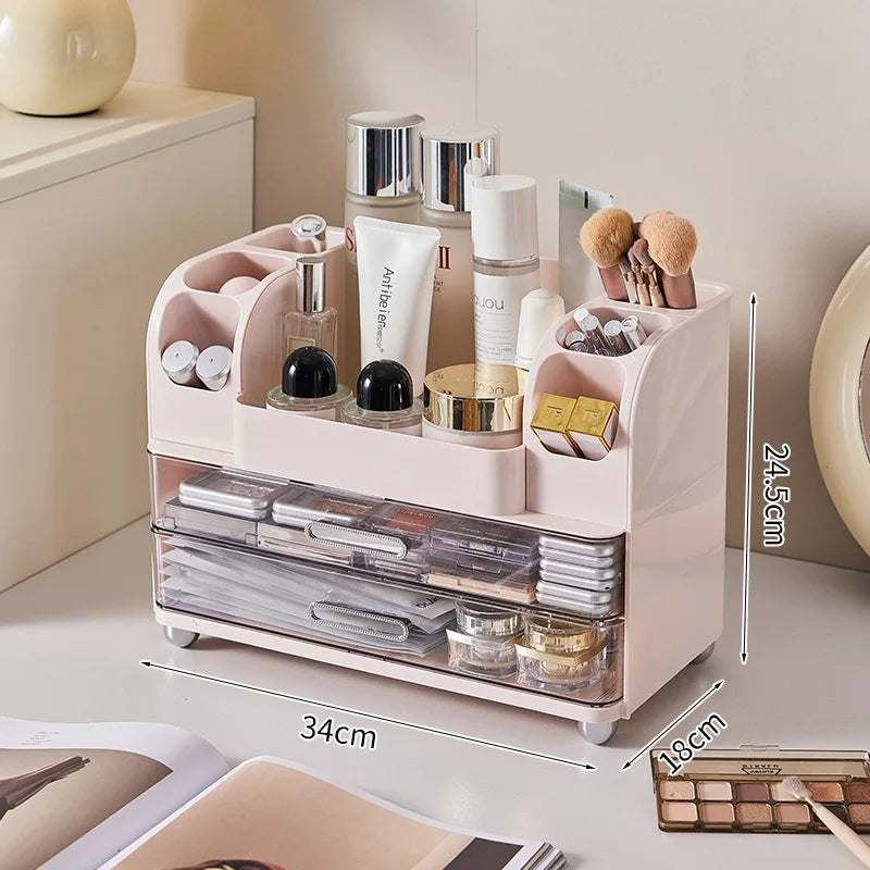 SAMMY Large Makeup Organizer – Dustproof Vanity Storage Box