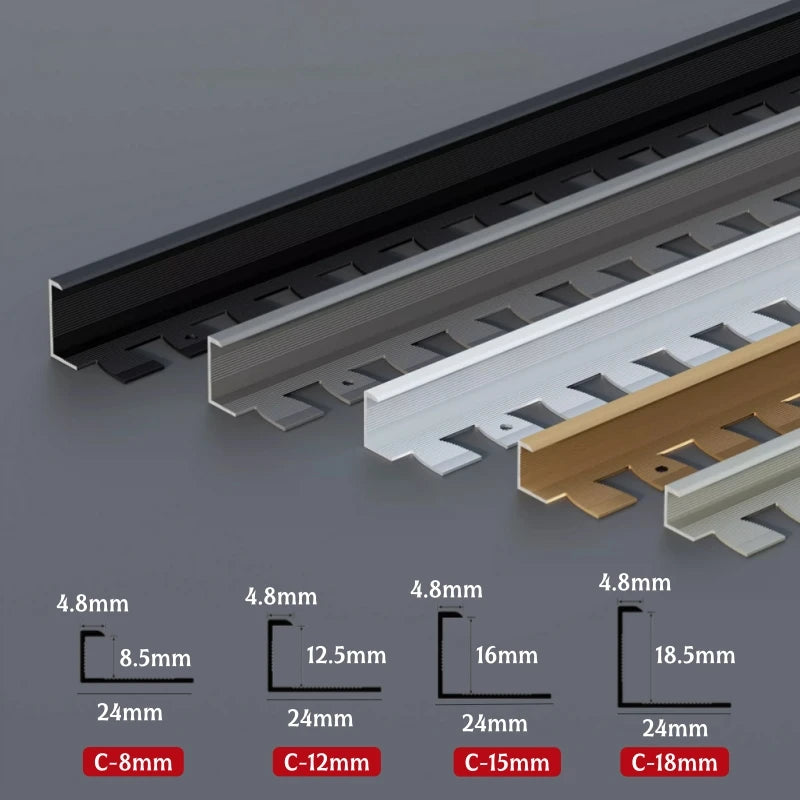 C-Shape Aluminum Stair Nosing Edge Banding Strip | Bendable