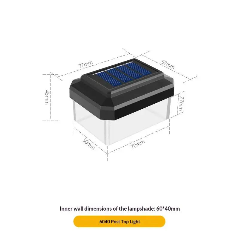 Solar LED Post Cap Light IP65 Waterproof Outdoor Fence Decor
