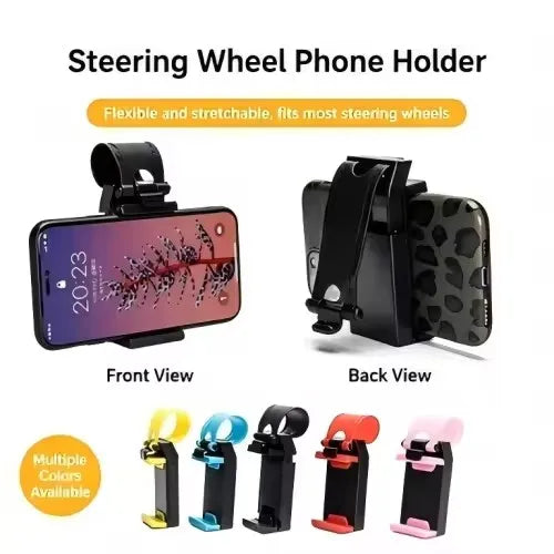 Universal Steering Wheel Phone Holder – Car Mount Bracket