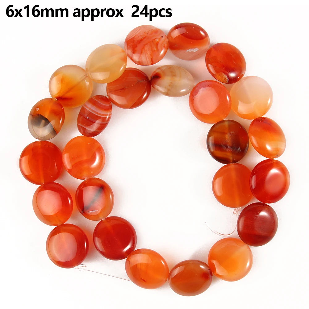 Red Agate Carnelian Loose Stone Beads 8mm – DIY Jewelry