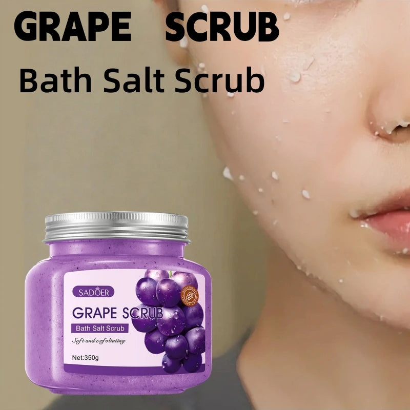 SADOER Grape Bath Salt Scrub 350g – Exfoliating Body Scrub
