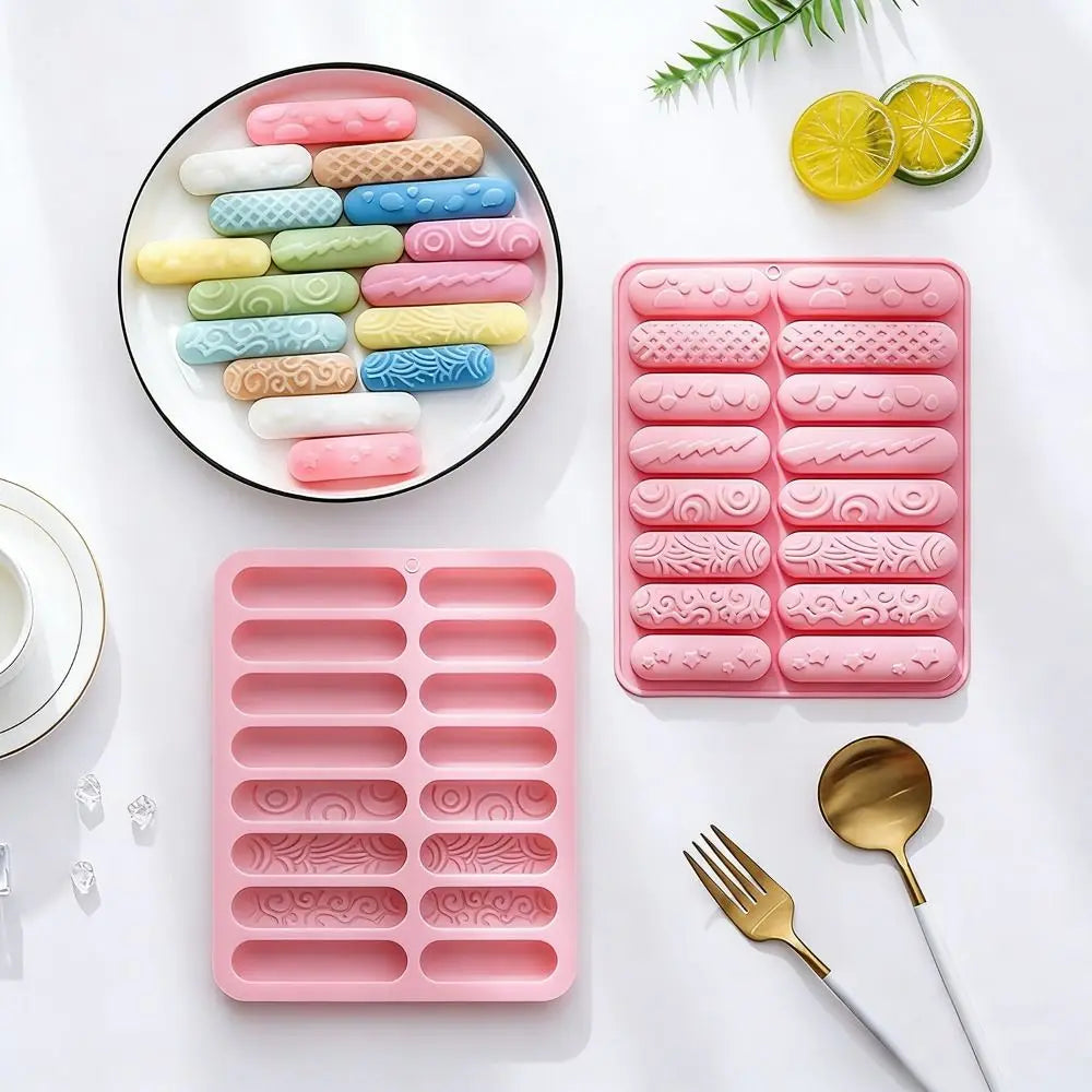 Silicone Stick Molds – Long & Short Strip Chocolate Baking Molds