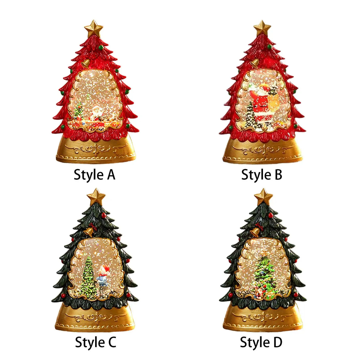 Christmas Snow Globe Light – Tree Scene Lantern Decoration