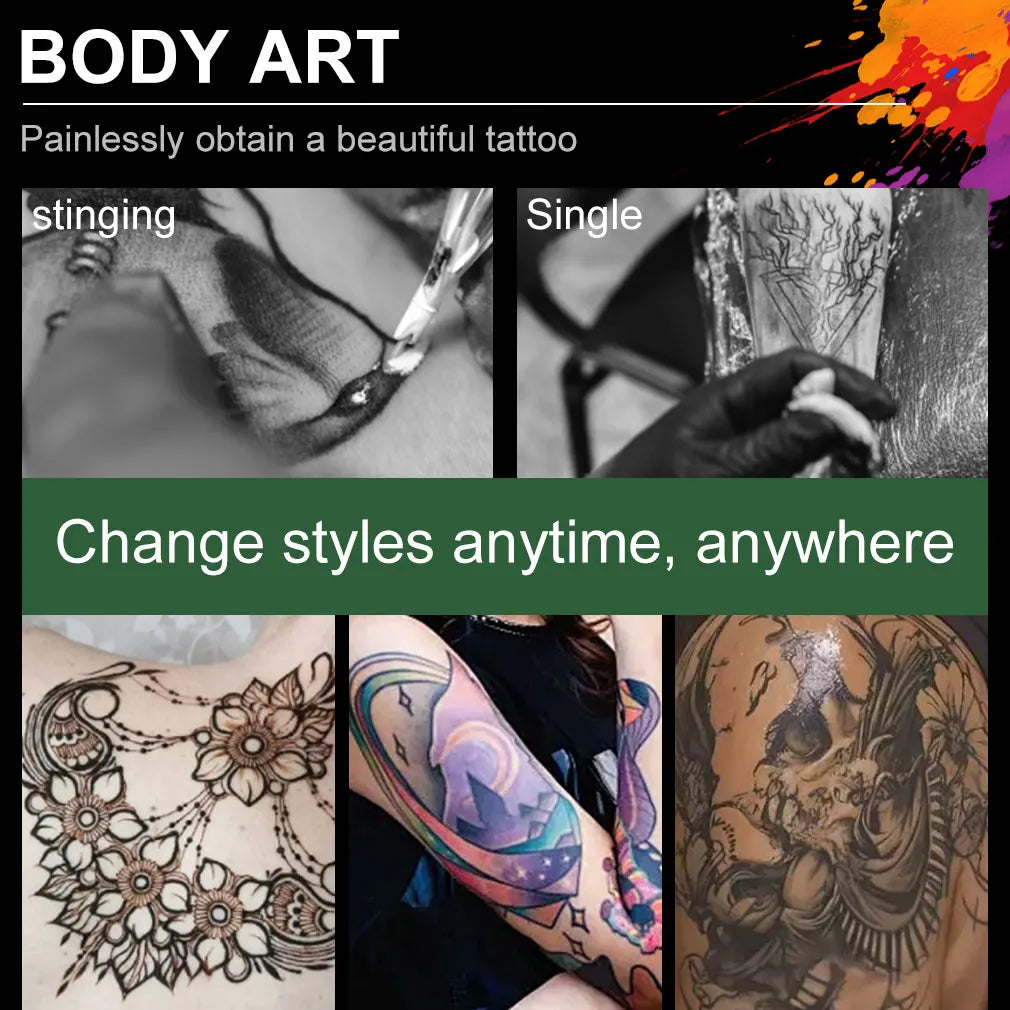 Colorful Henna Tattoo Paste – Plant-Based DIY Body Art Cone