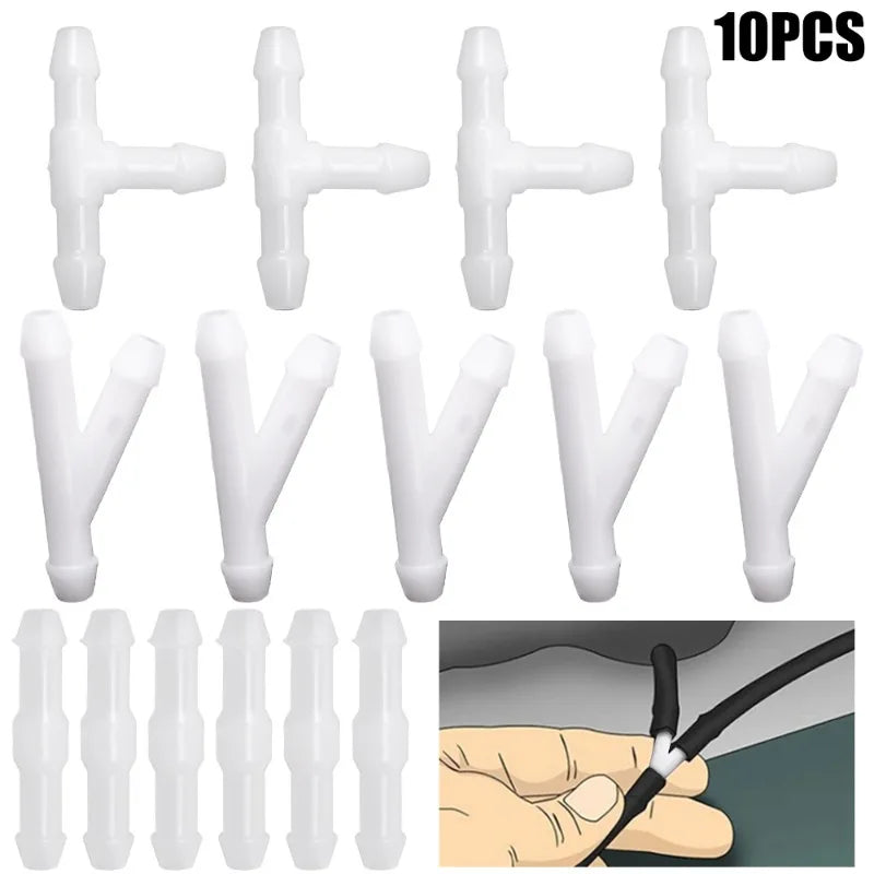 Windshield Washer Hose Connectors T Y I Type – 10–30 Pack