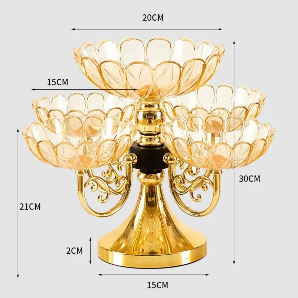 5-Tier Rotating Fruit & Dessert Stand | European Luxury Tray