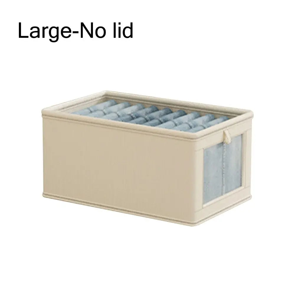 Visual Clothes Storage Box with Lid – Dustproof Drawer Organizer