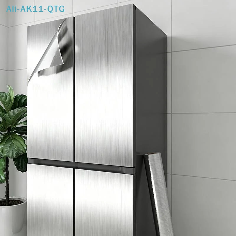 Stainless Steel Kitchen Contact Paper – 60×200cm Peel & Stick