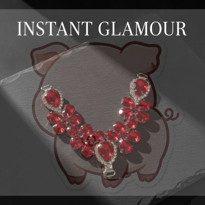 Rhinestone Shoe Charm – Faux Ruby Crystal Shoe Decoration