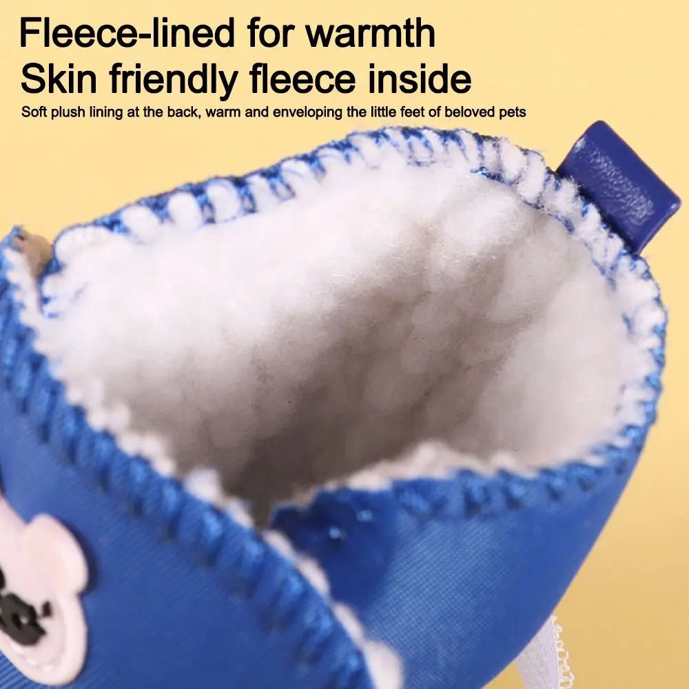 Non-Slip Waterproof Dog Snow Boots – Warm Pet Shoes 4-Pack