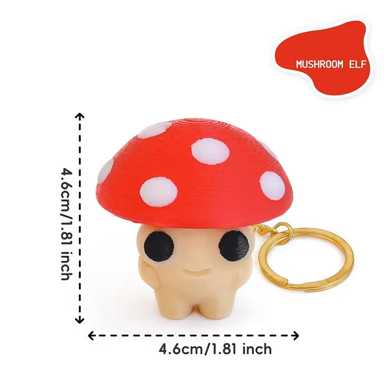 Mini 3D Printed Mushroom Turtle Clicker Keycap Fidget Toy