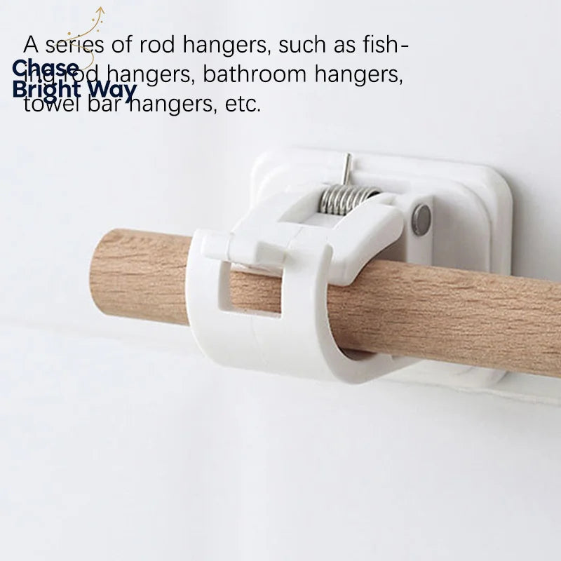 Wall Mounted Fishing Rod Holder Clips – 2-Pack Storage Rack
