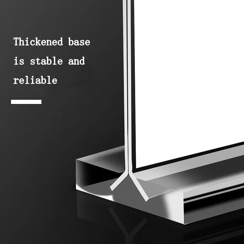 Acrylic T-Shape Menu Card Holder Stand – Bar & Restaurant