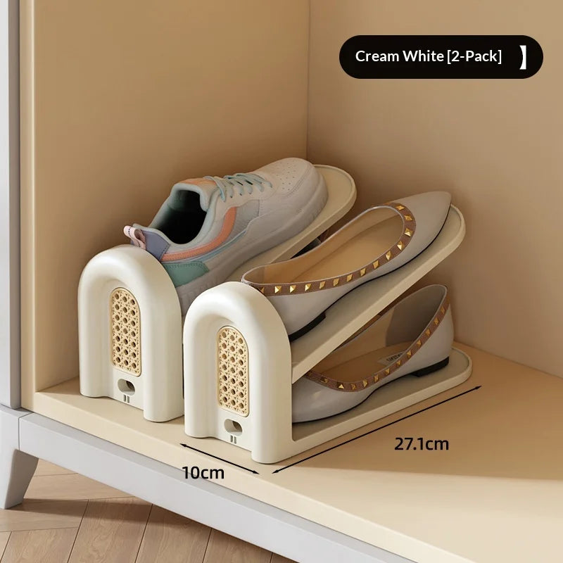Adjustable Multi-Tier Retro Shoe Rack Organizer | Entryway