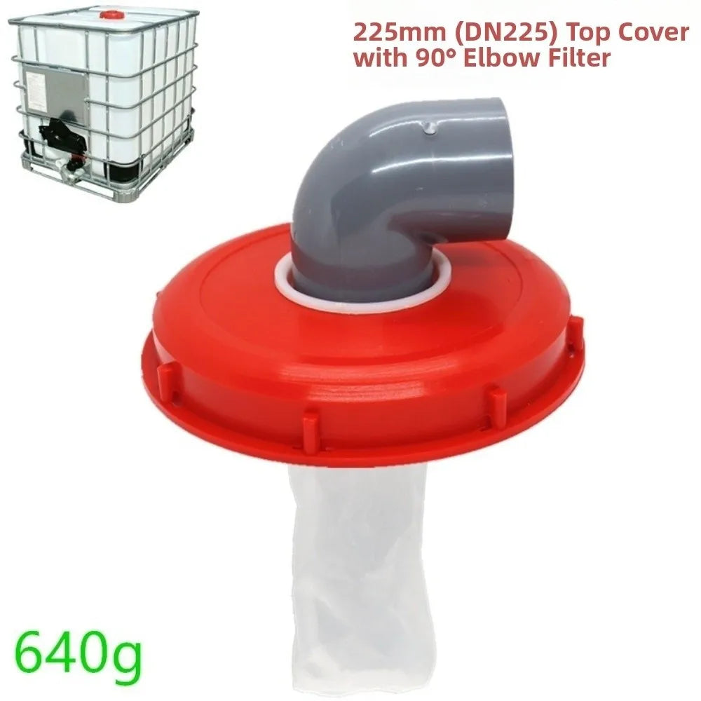 IBC Tote Tank Filter Cover – Nylon Mesh Lid 90° & 45°