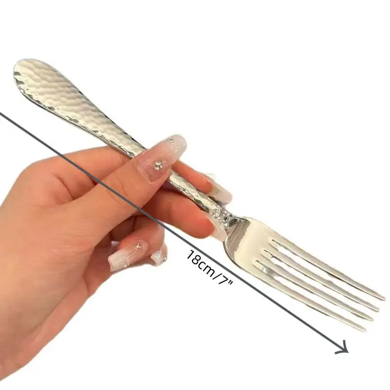 Stainless Steel Table Forks Set – Korean Cutlery 18cm